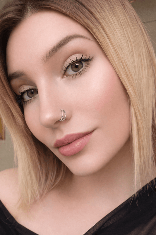 ANNA DUO – Piercing de nez en titane ASTM F136 hypoallergénique - Much Elegance