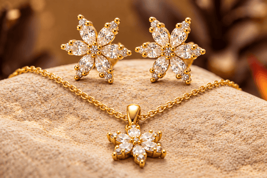 Boucles d’oreilles rosace scintillante en argent sterling 925 - FLOCONS D’ÉCLAT - Much Elegance