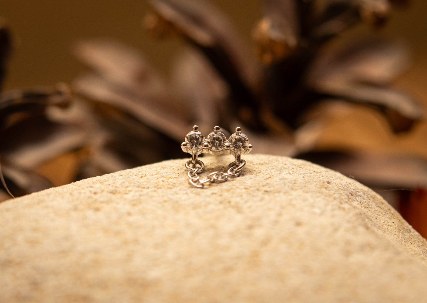 CŒUR ENLACÉ – Piercing cœur et cristaux en argent 925 | Lobe & Cartilage - Much Elegance