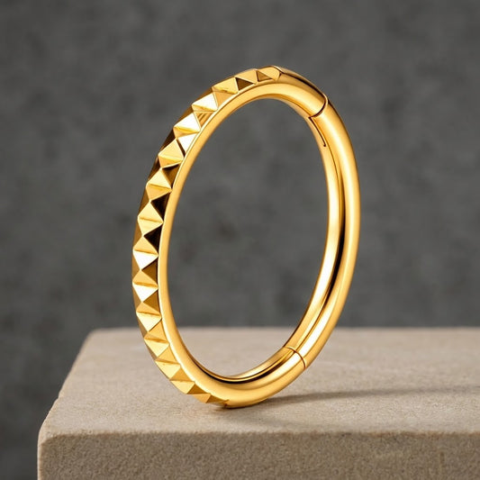 Piercing anneau titane ASTM F136 – ORION SCULPTÉ - Much Elegance