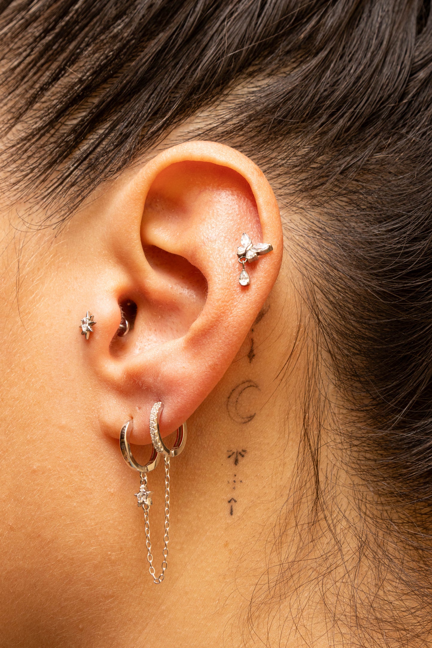 Piercing étoile en titane ASTM F136 hypoallergénique - AURORA