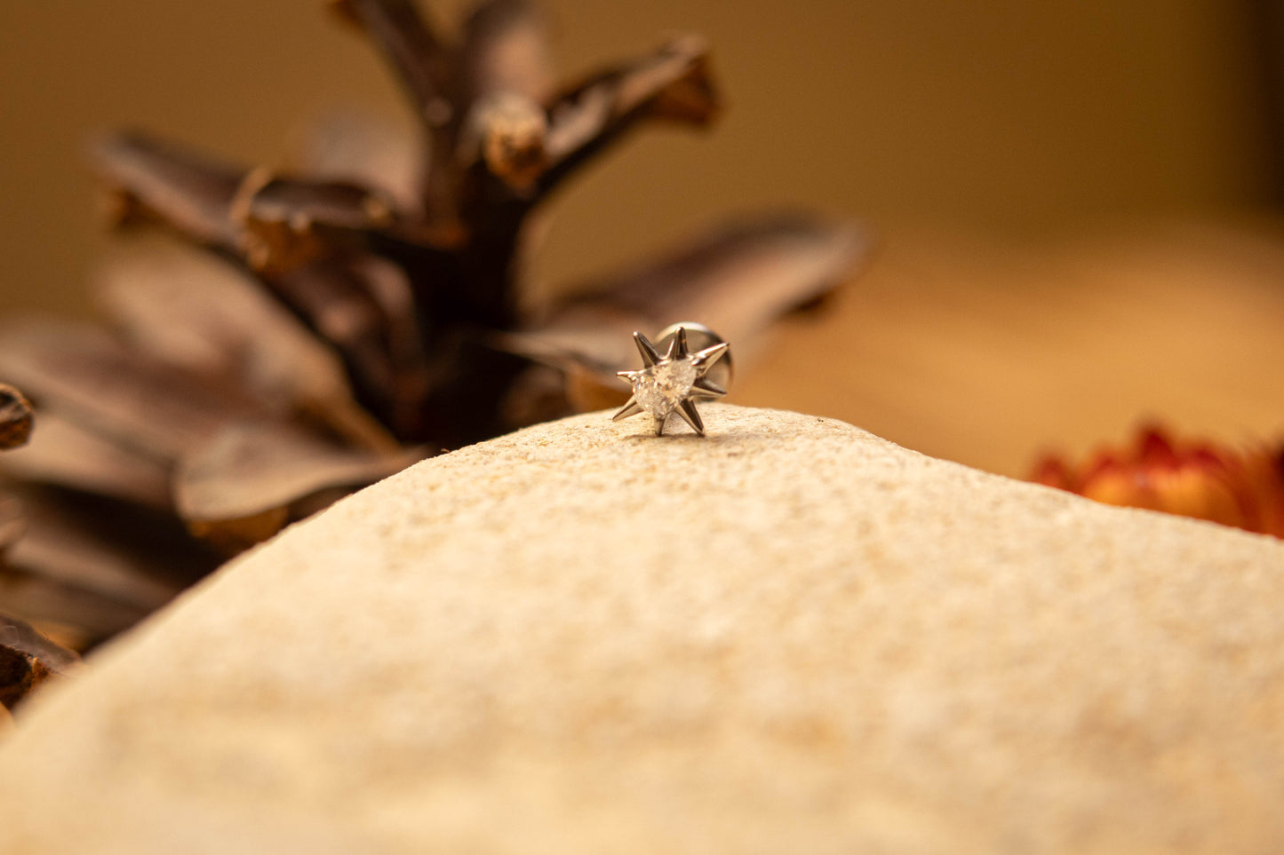 AURORA – Piercing étoile en titane ASTM F136 hypoallergénique - Much Elegance