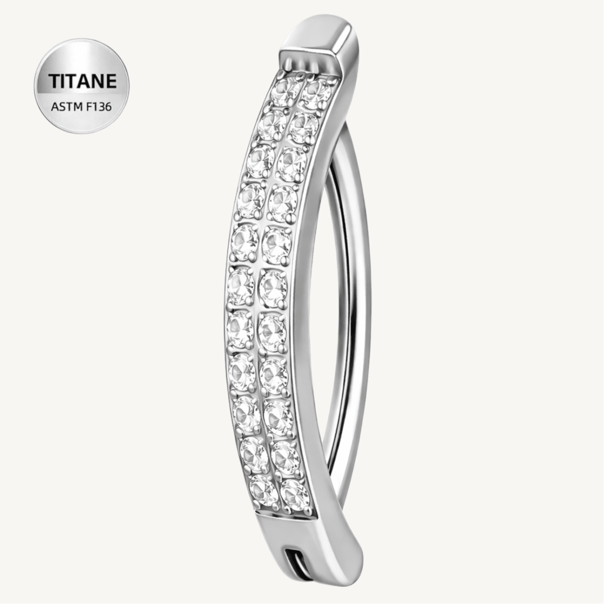 Piercing de nombril en titane ASTM F136 hypoallergénique dorure PVD - SARAH - Much Elegance