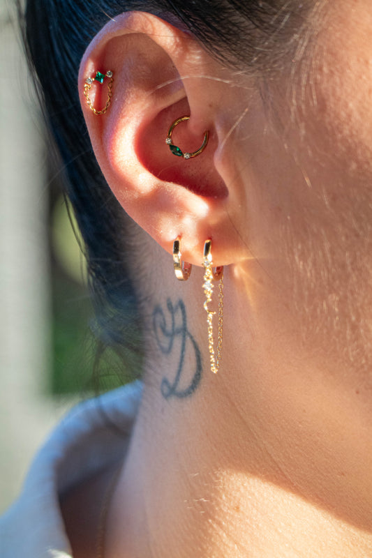 VÉRONA – Piercing Chaîne en Titane ASTM F - 136 - Much Elegance