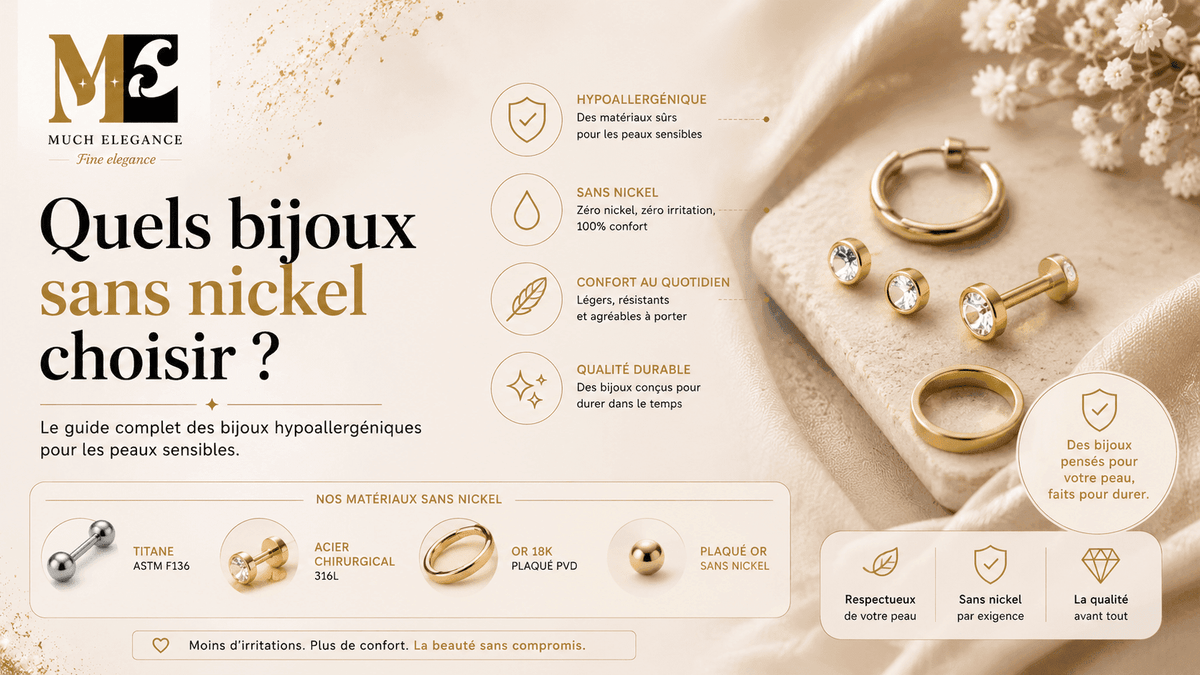 Quels bijoux sans nickel choisir ? - Much Elegance