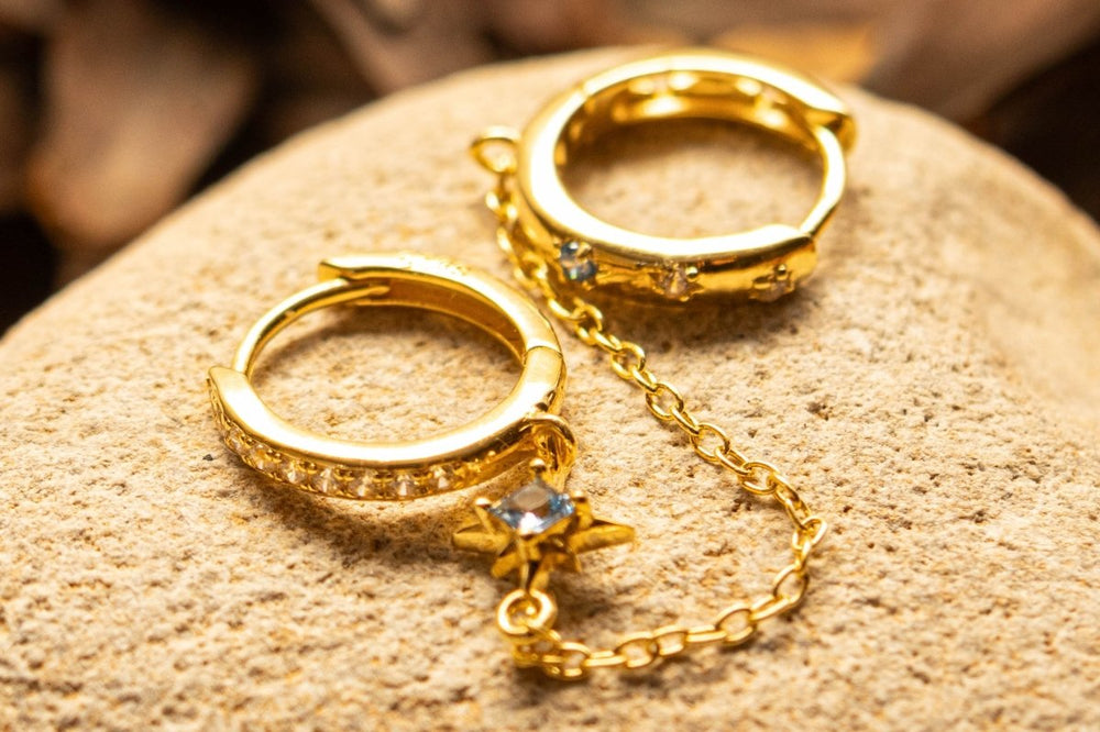 Boucles d’oreilles en titane ASTM F136 & argent - Much Elegance