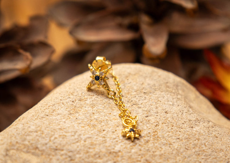 Boucles d’oreilles puces en titane ASTM F136 & argent - Much Elegance