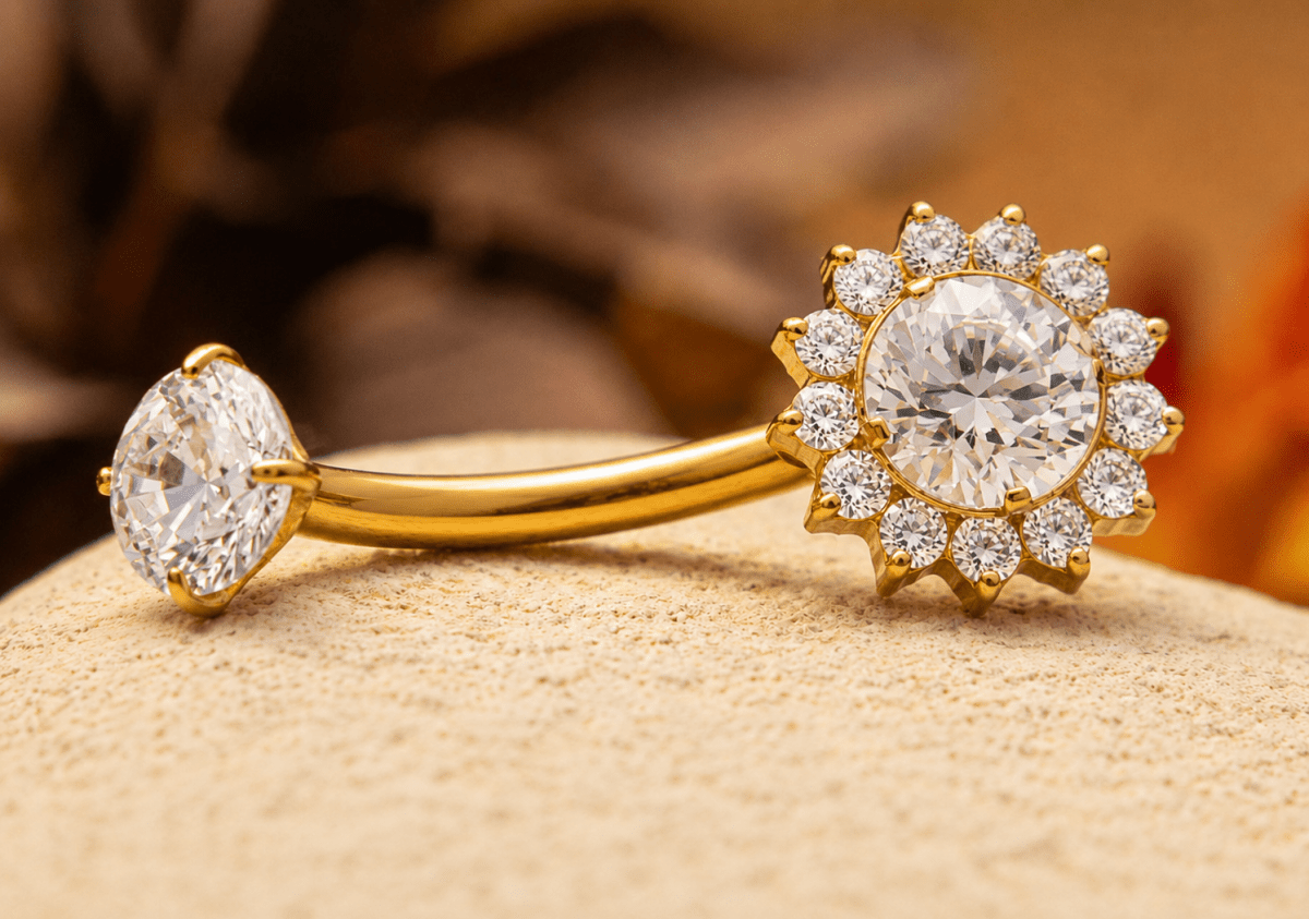 Piercings de nombril en titane ASTM F136 - Much Elegance