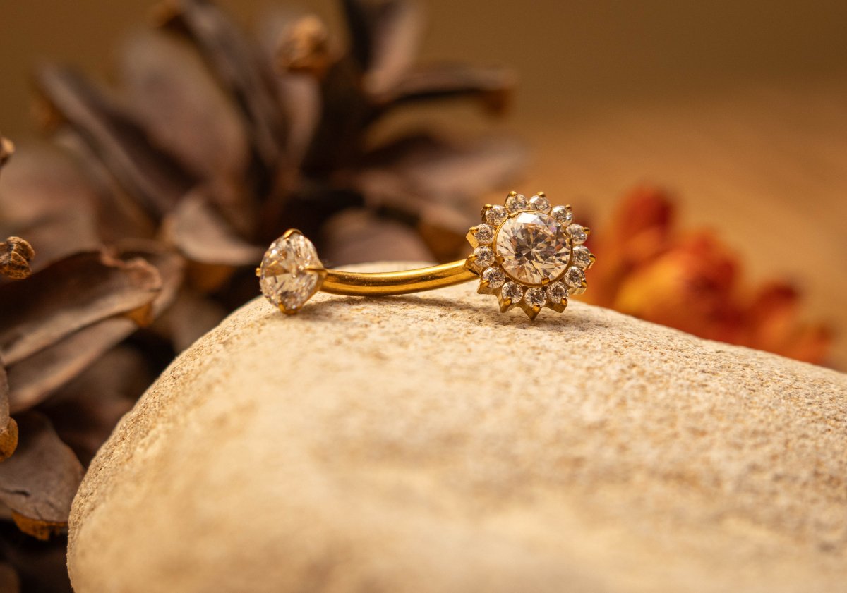 Piercings de nombril en titane ASTM F136 - Much Elegance