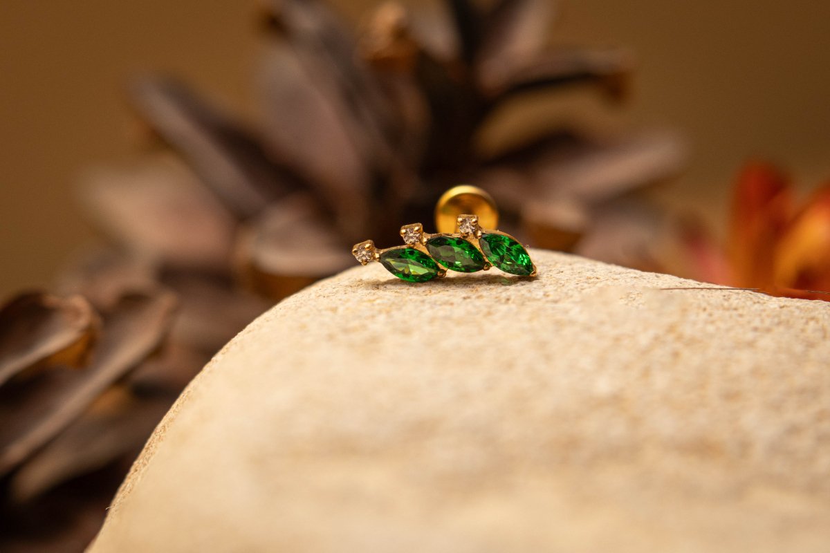 Piercings d’oreille en titane ASTM F136 & argent sterling 925 - Much Elegance