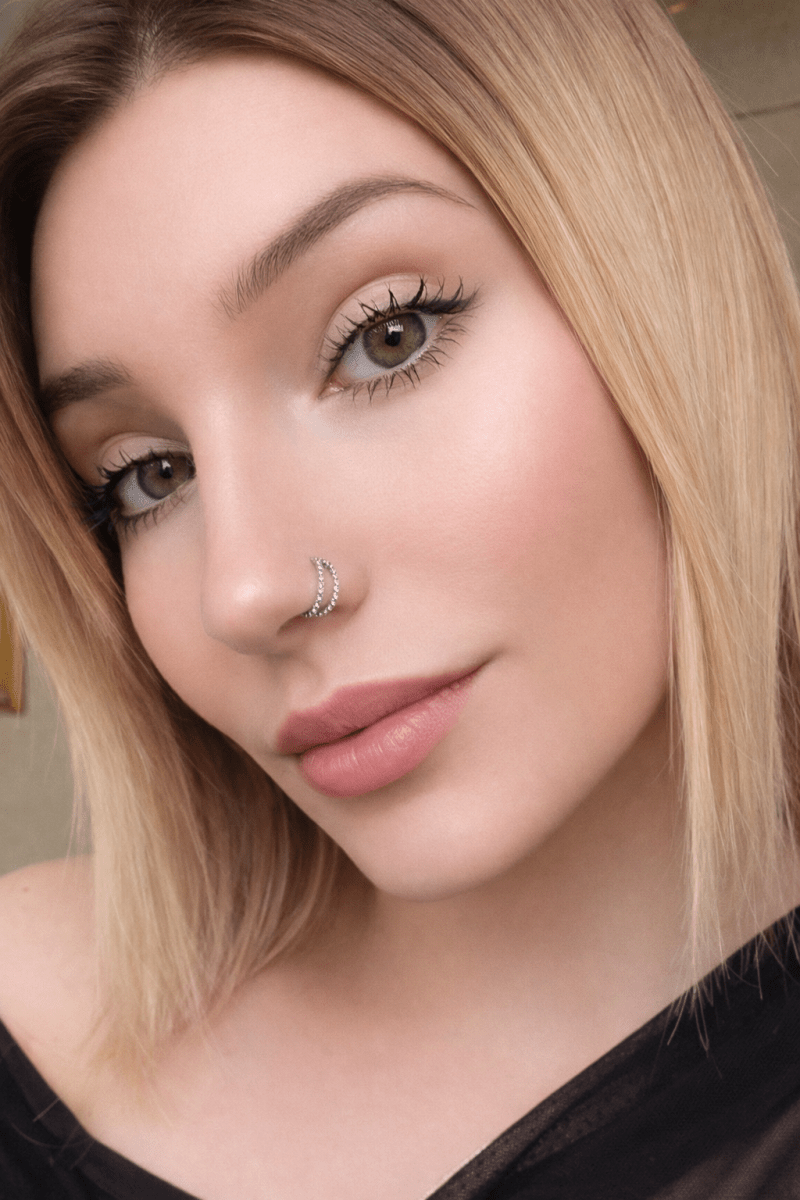 ANNA DUO – Piercing de nez en titane ASTM F136 hypoallergénique - Much Elegance