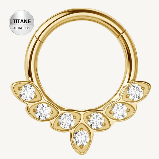 Anneau de piercing en titane ASTM F136 hypoallergénique - ÉCLAT SOLAIRE DAITH - Much Elegance