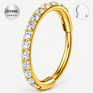 Anneau segment en titane ASTM F136 (piercing minimaliste) - CIRYA - Much Elegance