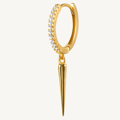 Boucle d’oreille créole pendante en argent sterling 925 - SPIKE - Much Elegance