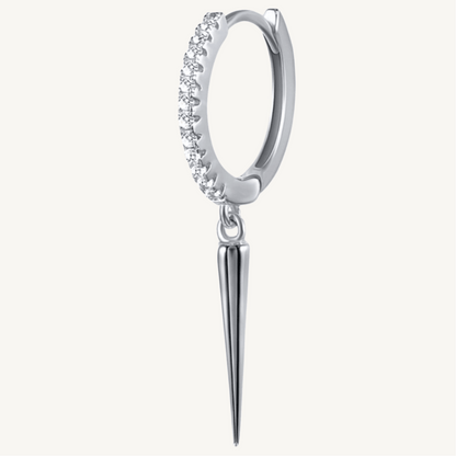 Boucle d’oreille créole pendante en argent sterling 925 - SPIKE - Much Elegance