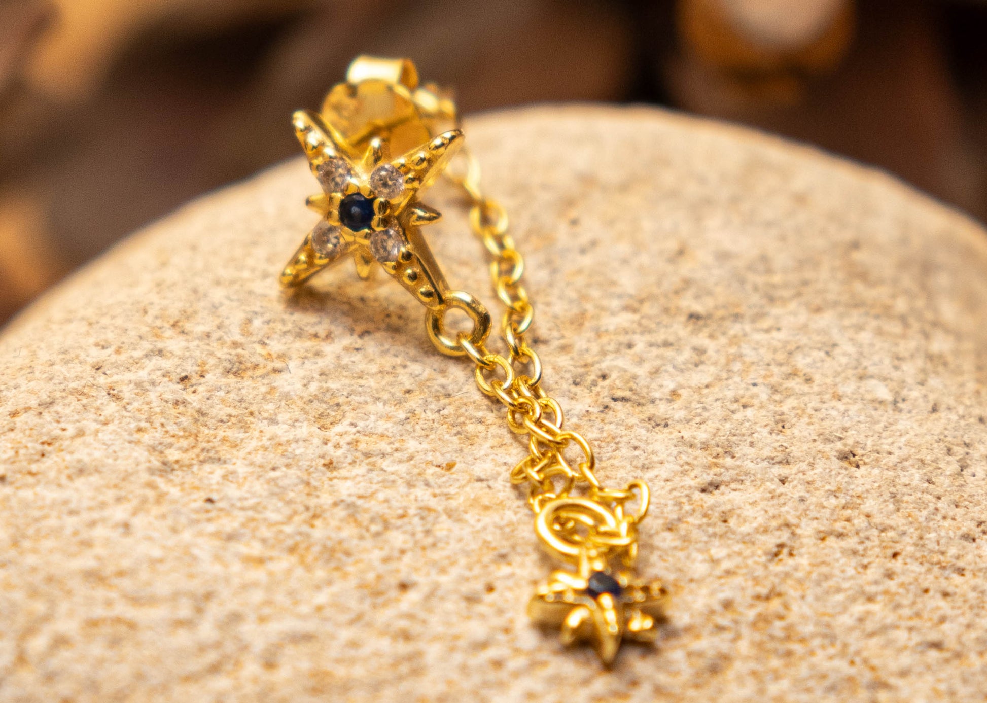 Boucle d'oreille SAPHIRA CÉLESTE - Much Elegance