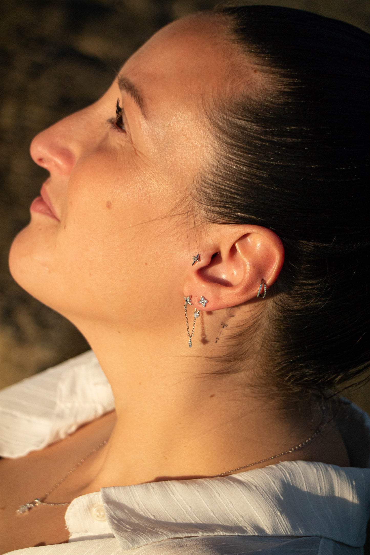 Boucle d'oreille SAPHIRA CÉLESTE - Much Elegance