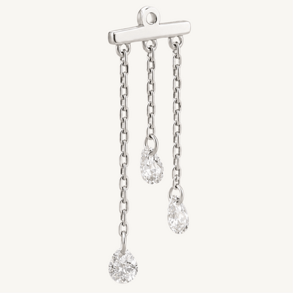 Charm d’oreille scintillant en argent sterling 925 - PLUIE DE CRISTAL - Much Elegance