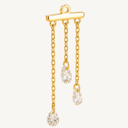 Charm d’oreille scintillant en argent sterling 925 - PLUIE DE CRISTAL - Much Elegance
