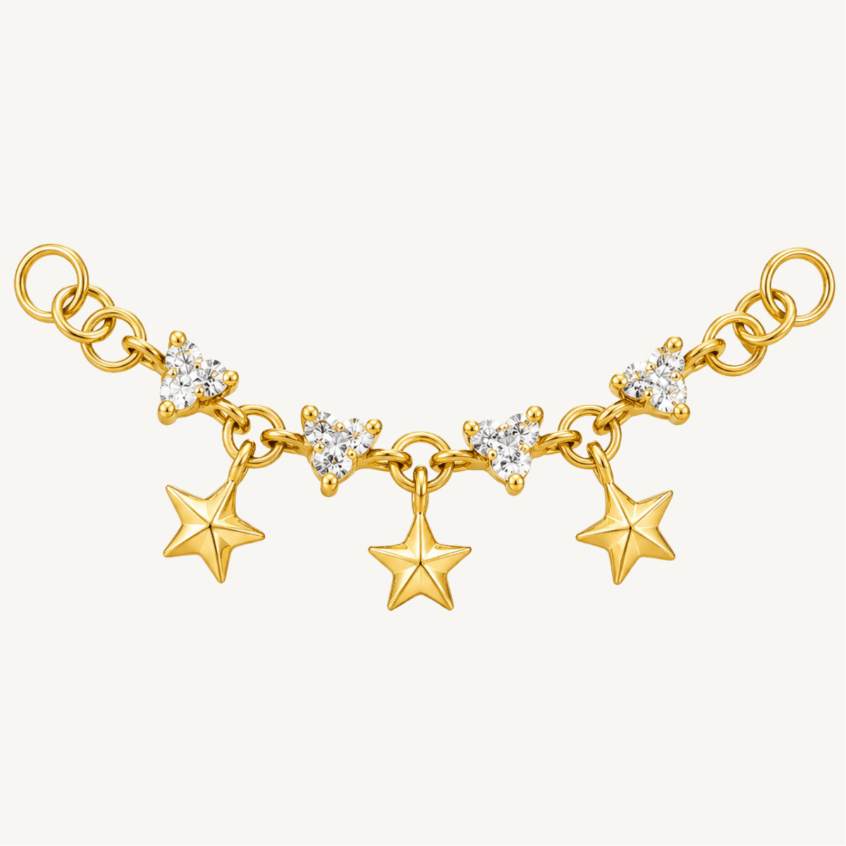 Charms chaîne céleste en argent sterling 925 - GALAXIE D’OR - Much Elegance