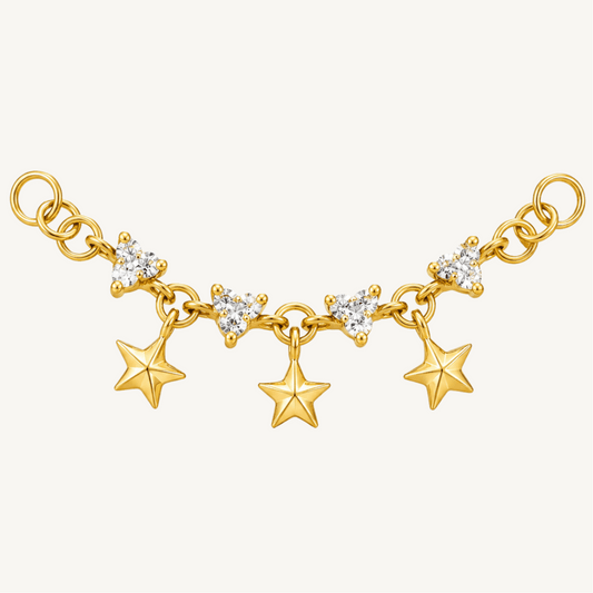Charms chaîne céleste en argent sterling 925 - GALAXIE D’OR - Much Elegance