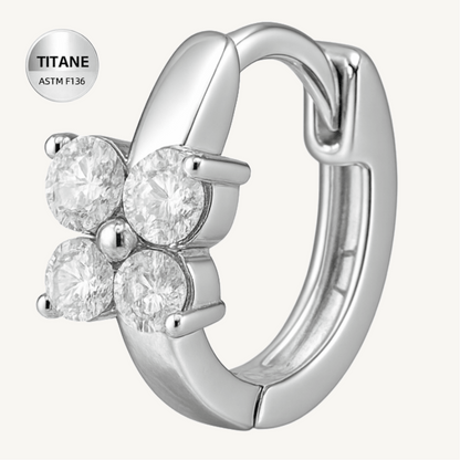 Créole d’oreille en titane ASTM F136 hypoallergénique - ALMÉA - Much Elegance