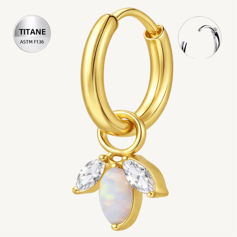 Créole d’oreille en titane ASTM F136 hypoallergénique - ISOLA - Much Elegance