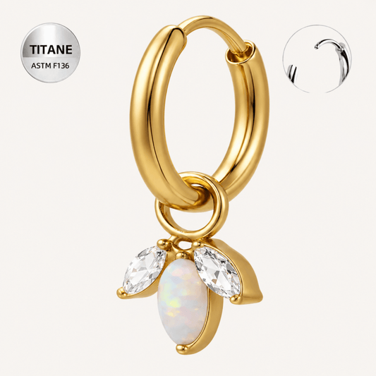 Créole d’oreille en titane ASTM F136 hypoallergénique - ISOLA - Much Elegance