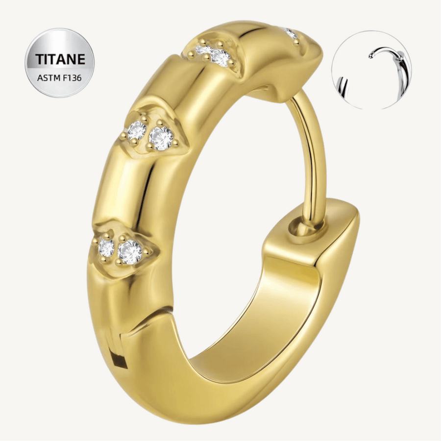 Créole d’oreille en titane ASTM F136 hypoallergénique - VELIA - Much Elegance