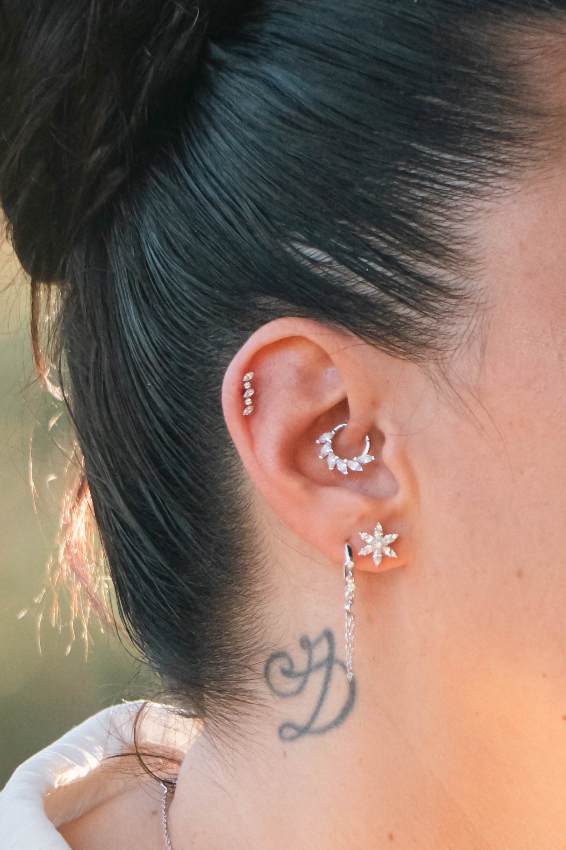FLOCONS D’ÉCLAT – Boucles d’Oreilles Argent 925 | Rosace Zircon Scintillante - Much Elegance