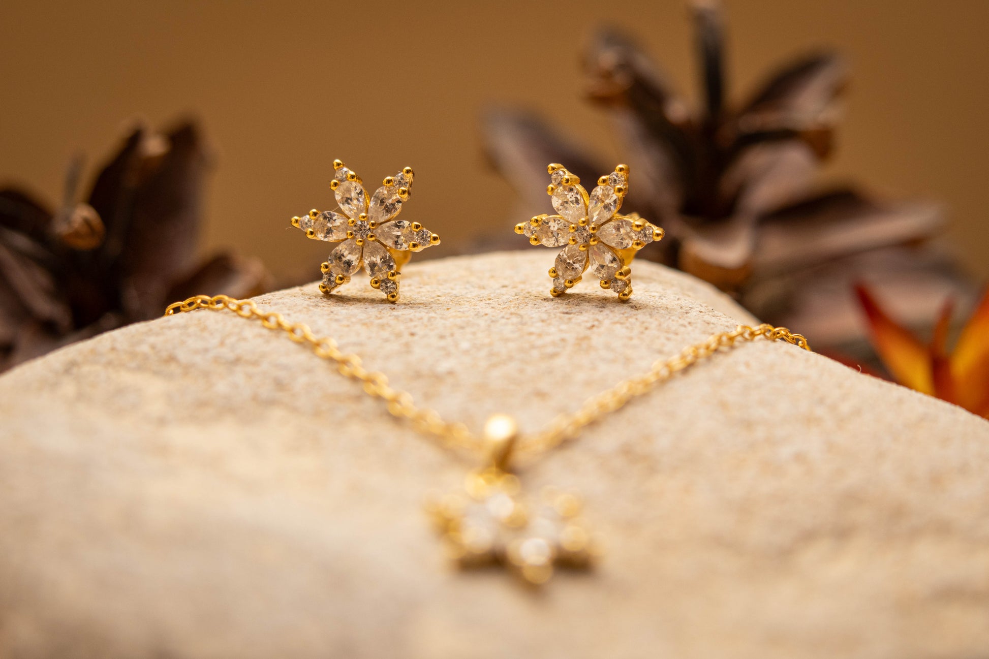 FLOCONS D’ÉCLAT – Boucles d’Oreilles Argent 925 | Rosace Zircon Scintillante - Much Elegance
