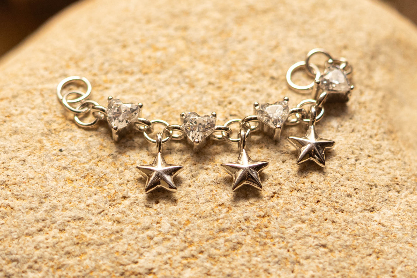 GALAXIE D'OR - Charms chaîne pour boucle d’oreille en argent sterling 925 - Much Elegance