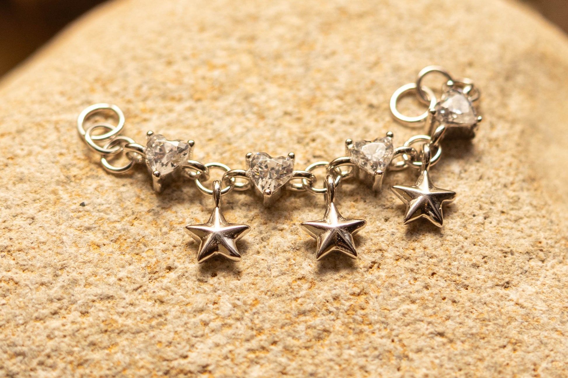 GALAXIE D'OR - Charms chaîne pour boucle d’oreille en argent sterling 925 - Much Elegance
