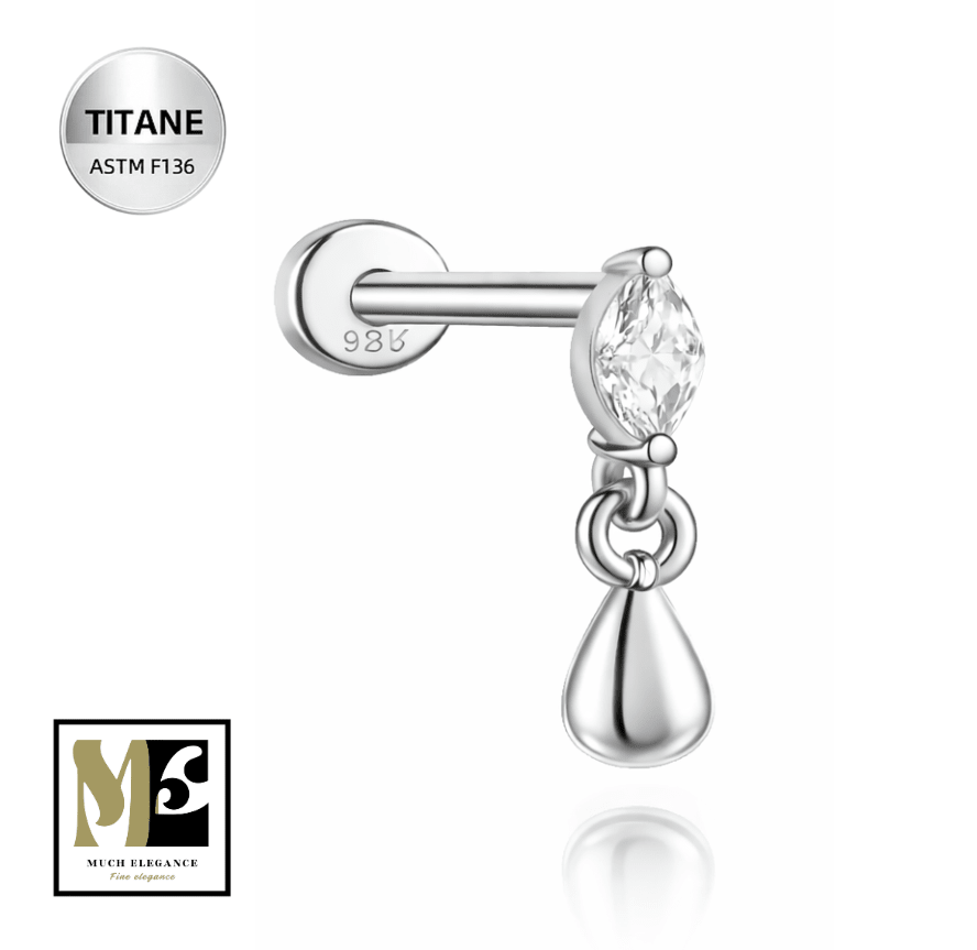 LARME D’OR – Piercing d'oreille en argent sterling 925 - Much Elegance