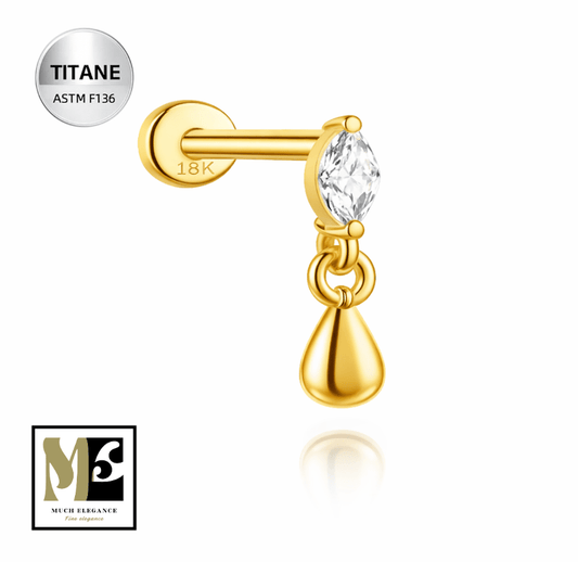 LARME D’OR – Piercing d'oreille en argent sterling 925 - Much Elegance
