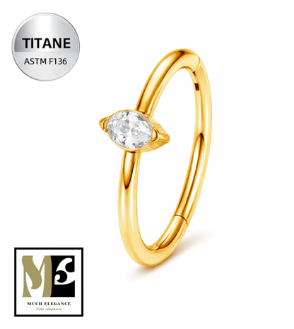 LÉA MARQUISE – Piercing de nez en titane ASTM F136 hypoallergénique - Much Elegance