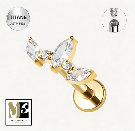 LYRA – Piercing Élancé en Titane ASTM F - 136 - Much Elegance