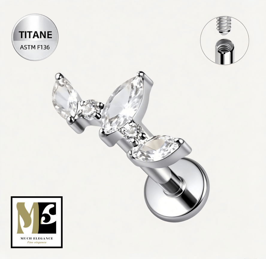 LYRA – Piercing Élancé en Titane ASTM F - 136 - Much Elegance