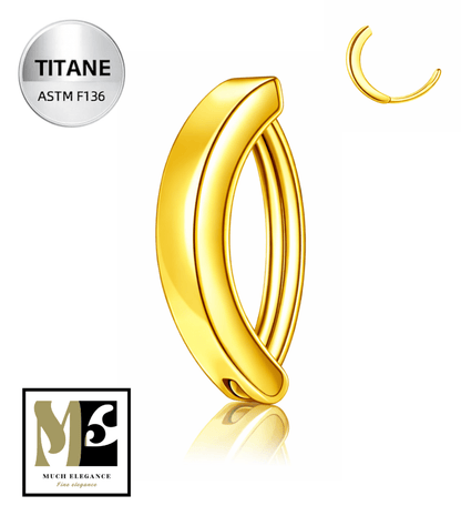 NINA – Piercing nombril en titane ASTM F136 hypoallergénique - Much Elegance