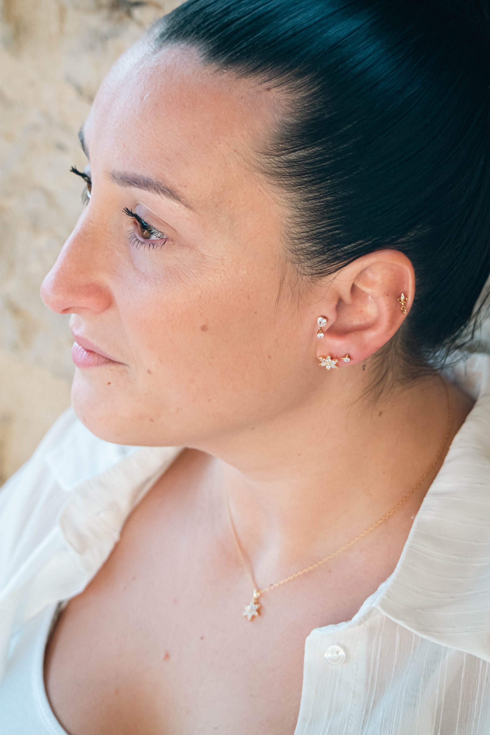 AMORIA – Piercing d’oreille en titane ASTM F136 hypoallergénique - Much Elegance