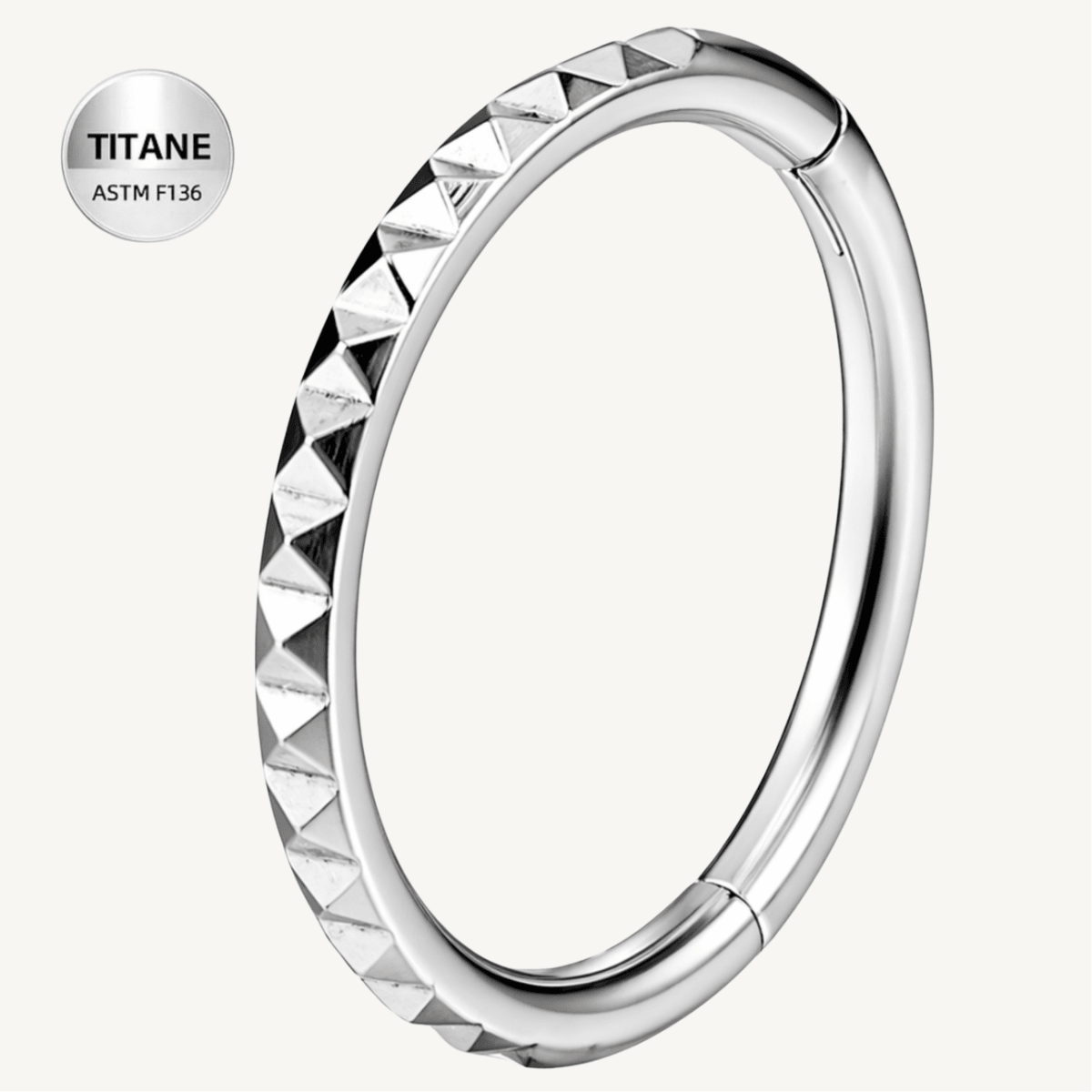 Piercing anneau titane ASTM F136 – ORION SCULPTÉ - Much Elegance