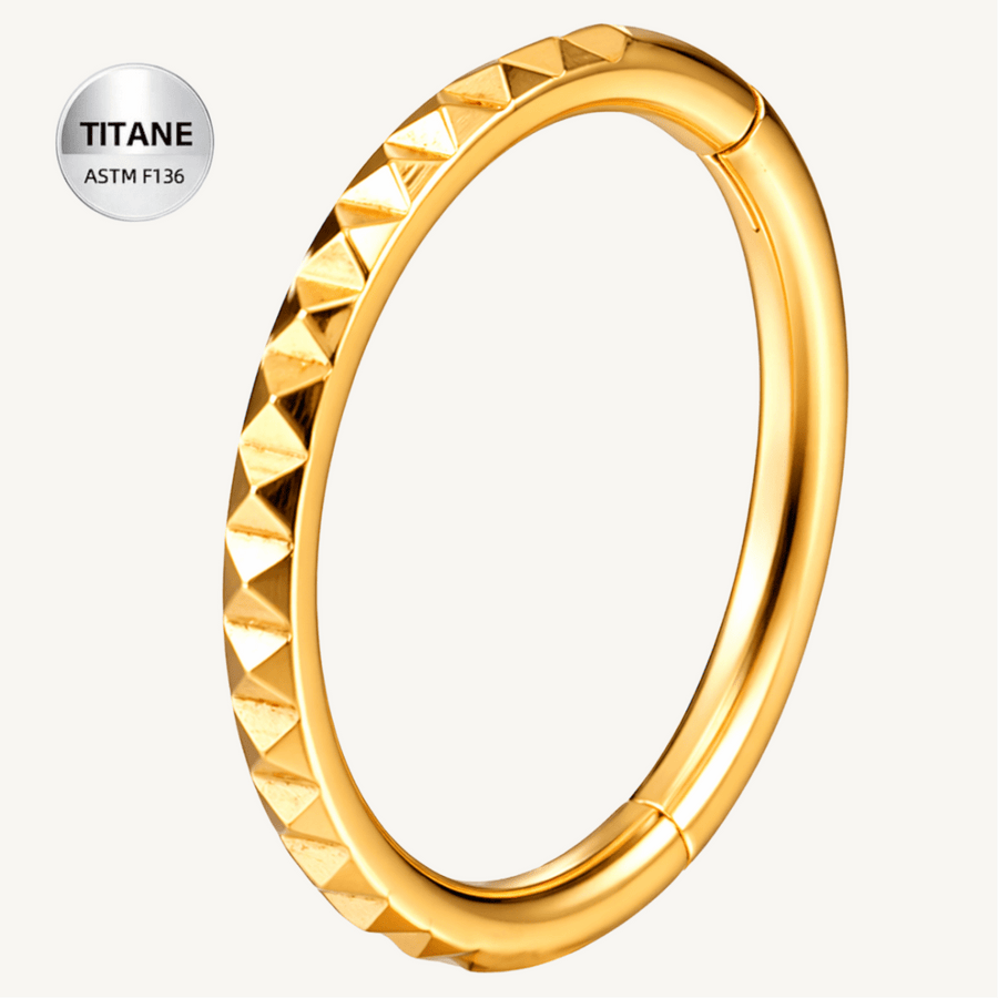 Piercing anneau titane ASTM F136 – ORION SCULPTÉ - Much Elegance