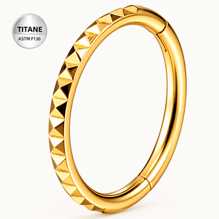 Piercing anneau titane ASTM F136 – ORION SCULPTÉ - Much Elegance