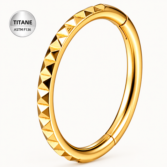 Piercing anneau titane ASTM F136 – ORION SCULPTÉ - Much Elegance