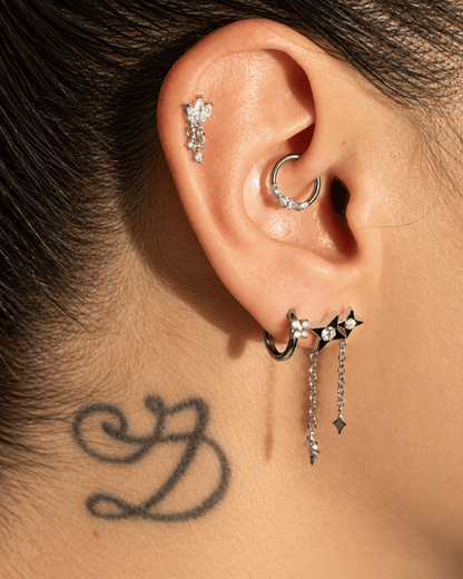 Piercing daith en titane ASTM F136 hypoallergénique - LYORAH DAITH - Much Elegance