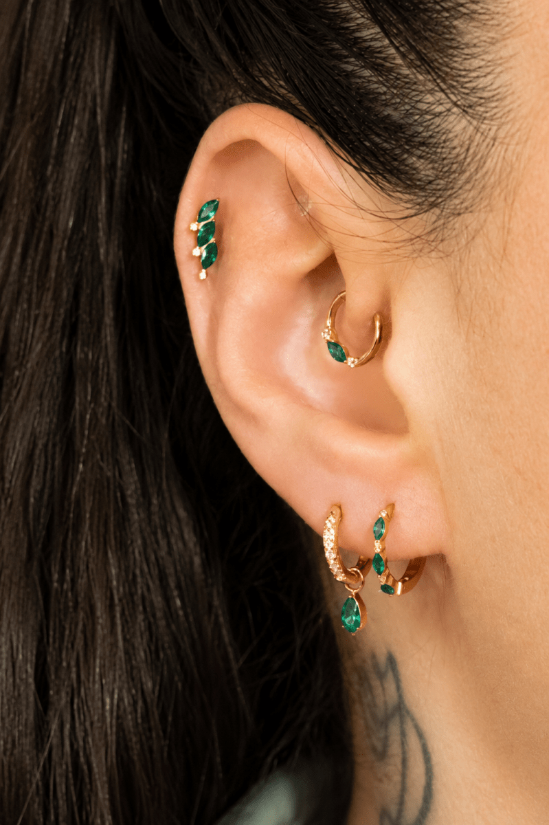 Piercing daith en titane ASTM F136 hypoallergénique - LYORAH DAITH