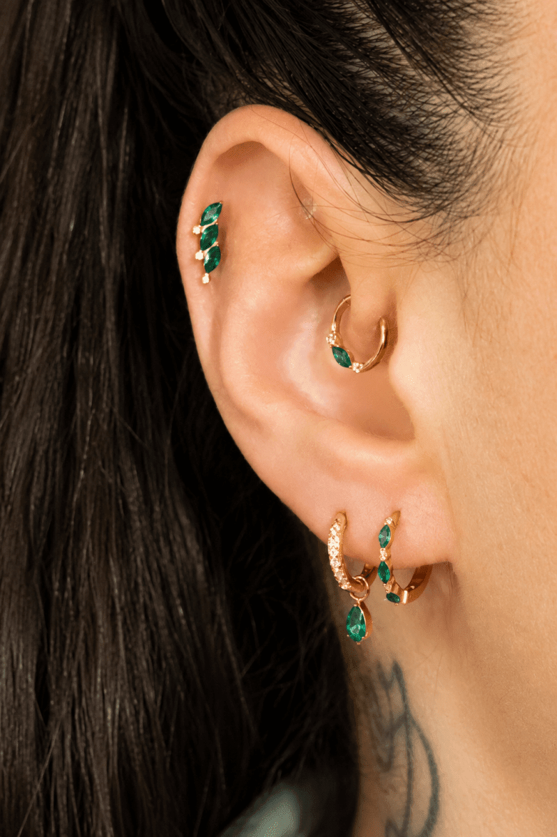 Piercing daith en titane ASTM F136 hypoallergénique - LYORAH DAITH - Much Elegance
