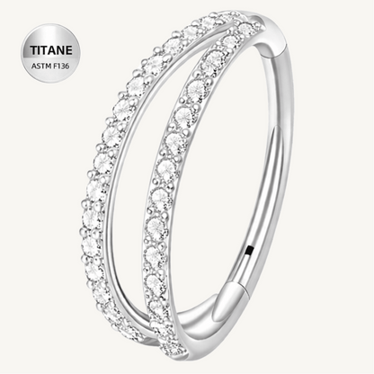 Piercing de nez en titane ASTM F136 hypoallergénique - ANNA DUO - Much Elegance