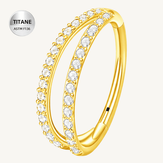 Piercing de nez en titane ASTM F136 hypoallergénique - ANNA DUO - Much Elegance