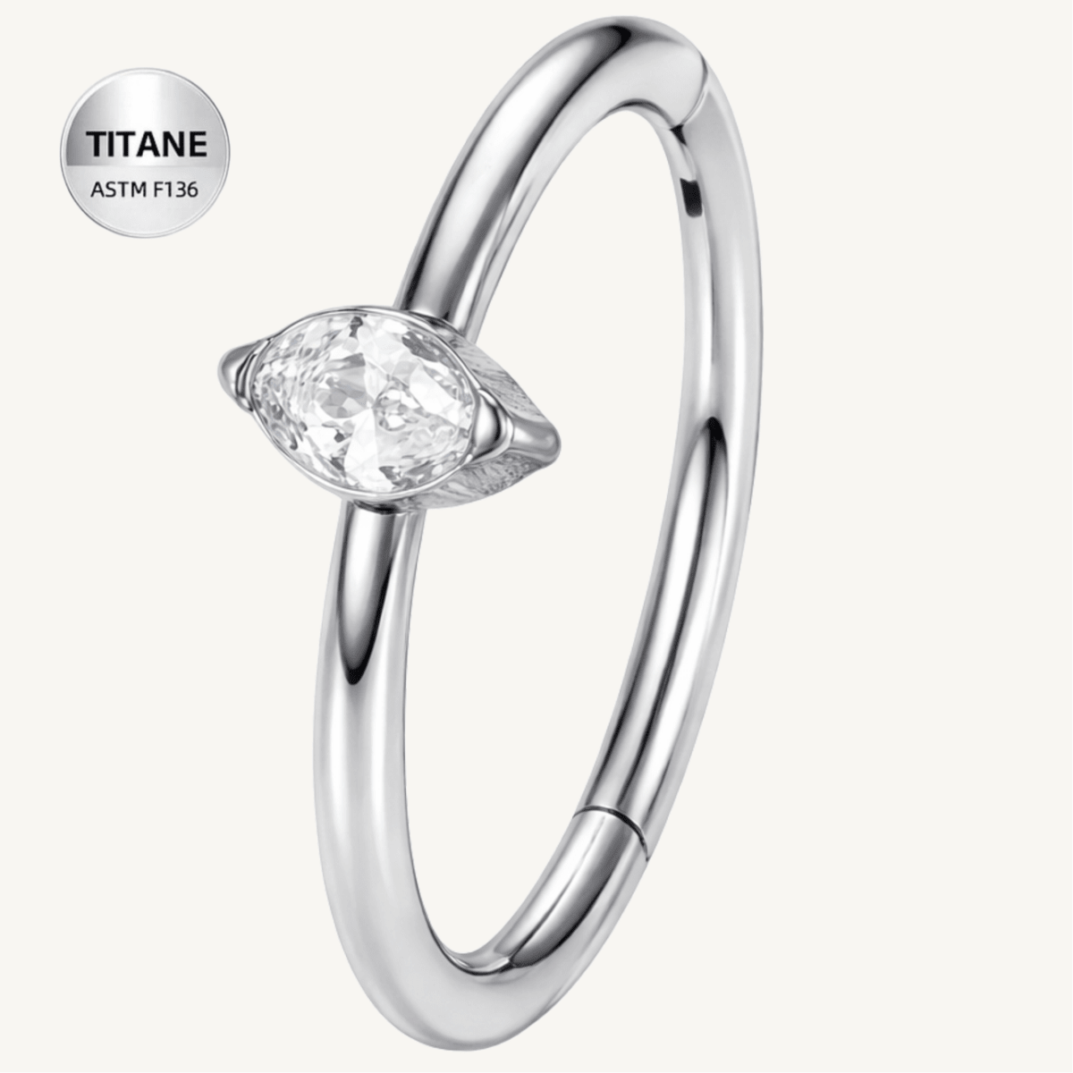 Piercing de nez en titane ASTM F136 hypoallergénique - LÉA MARQUISE - Much Elegance